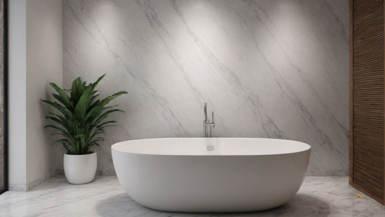 53. O mármore branco proporciona exclusividade