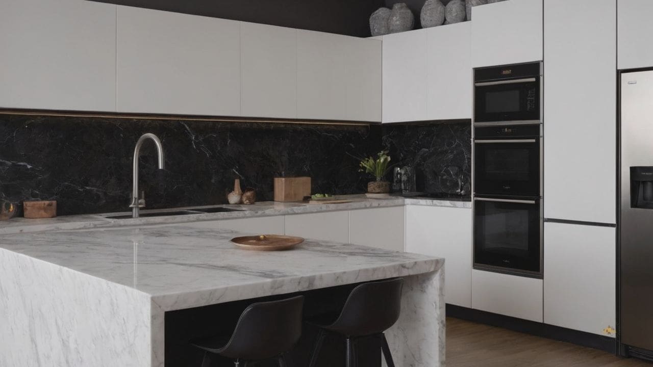 60. O mármore branco proporciona impacto