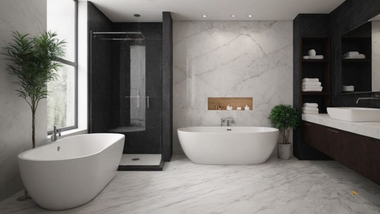 7. O mármore branco proporciona spa