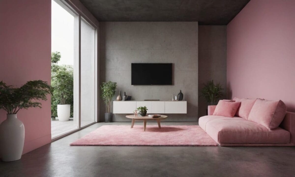 1. Cimento queimado rosa proporciona sensação de originalidade