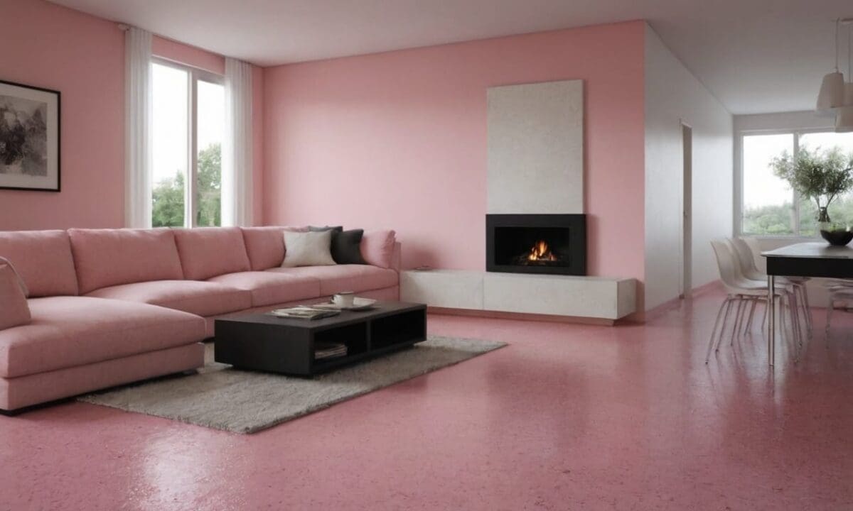 11. Cimento queimado rosa proporciona criação de ambientes monocromáticos