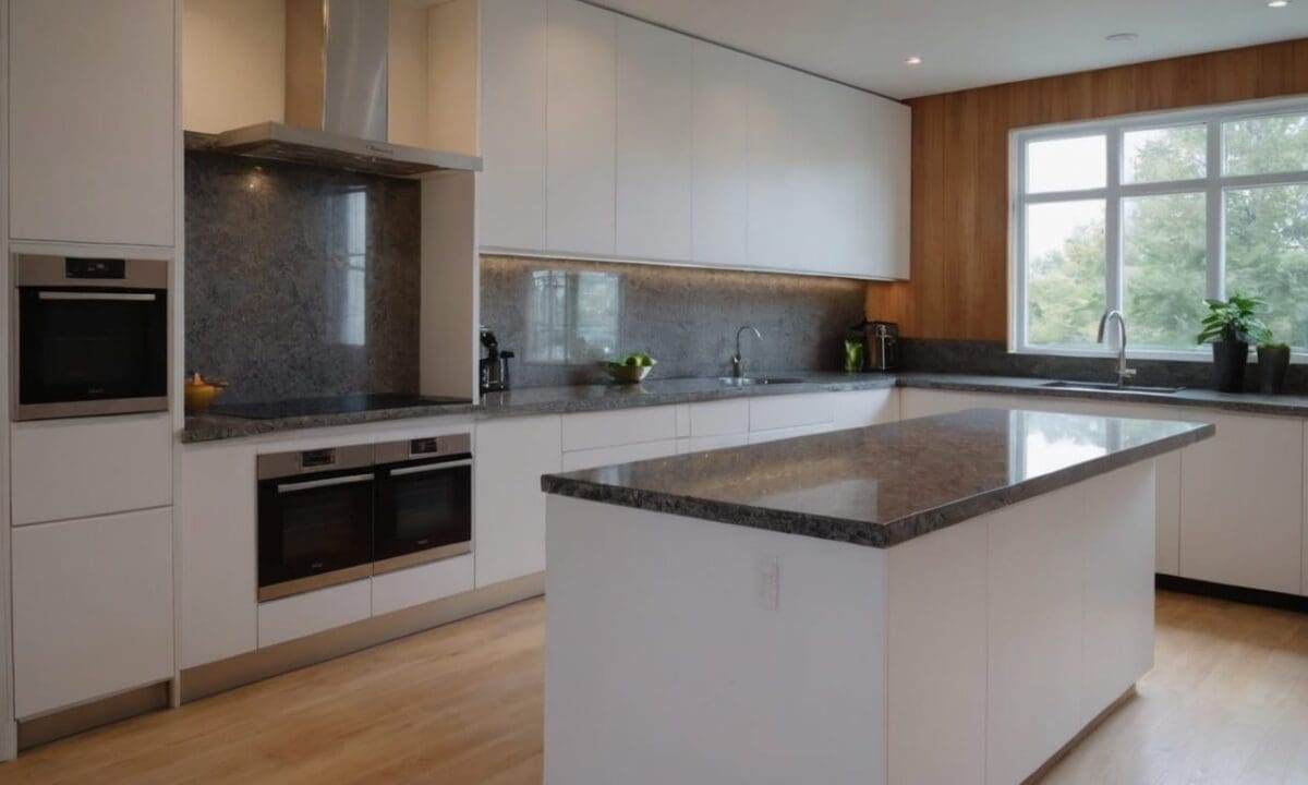 11. Cozinhas planejadas em L com bancada de granito proporcionam personalização completamente adaptável