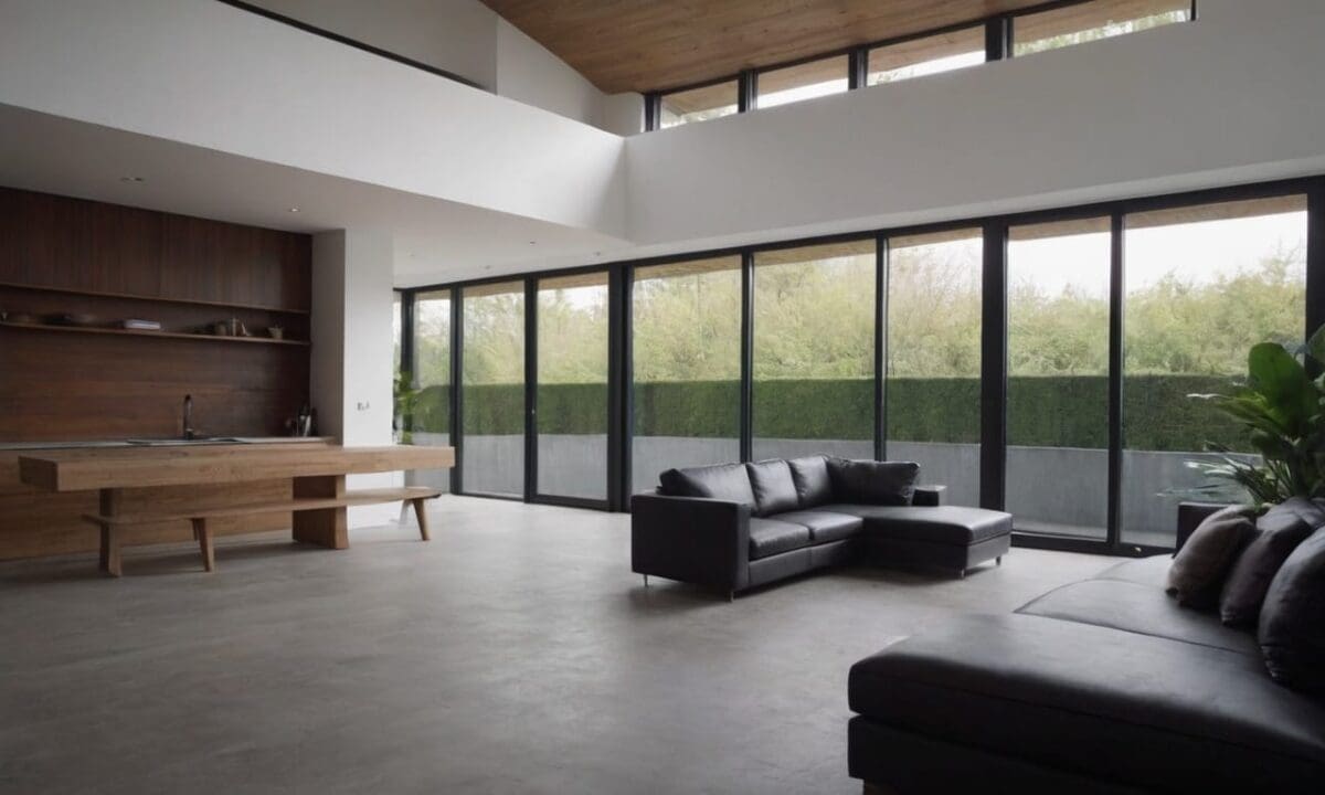 12. Casas com piso de cimento queimado compatibilidade com aquecimento