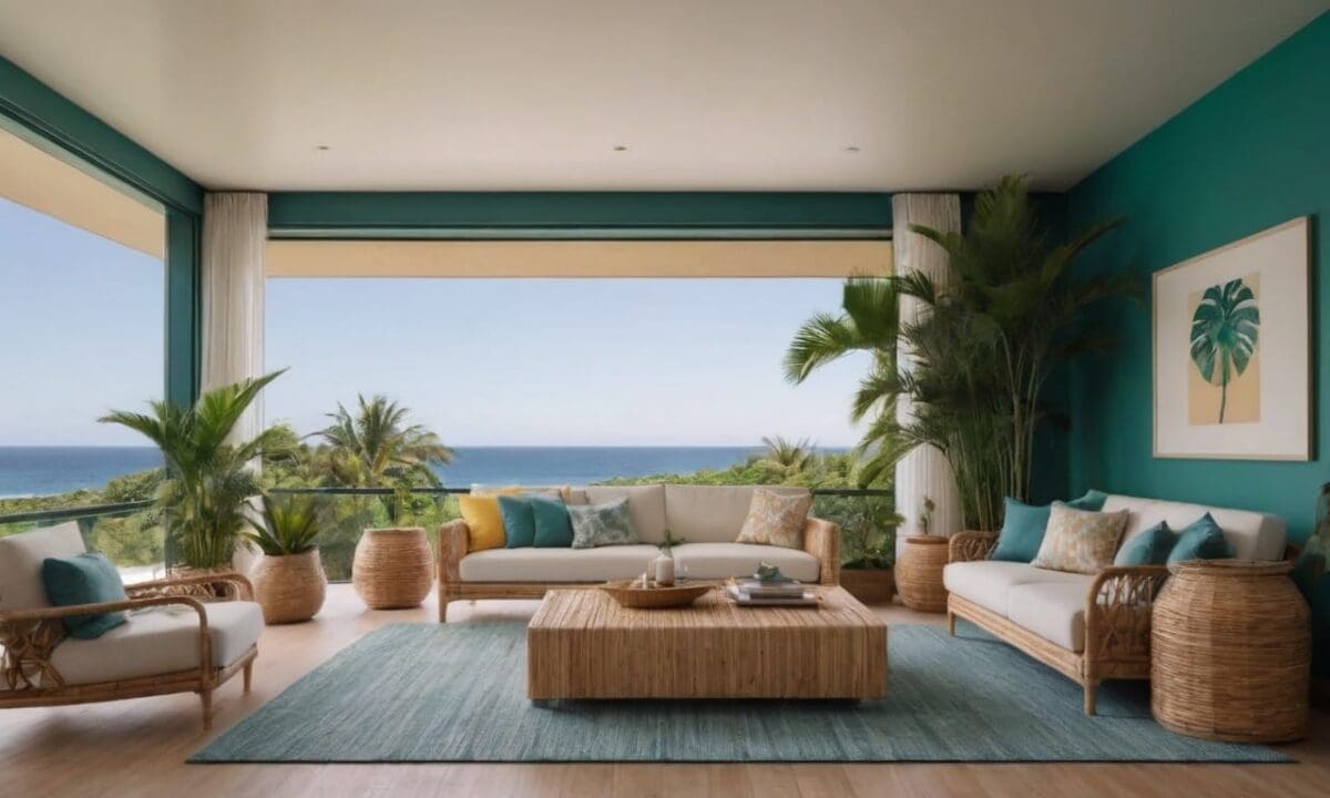 13. A decoração tropical proporciona adaptação para áreas externas
