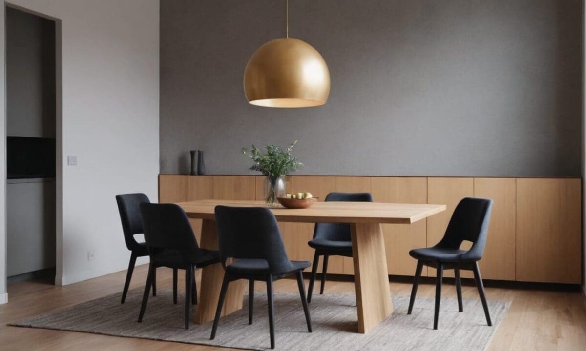 15. Mesa de jantar pequena proporciona facilidade de limpeza