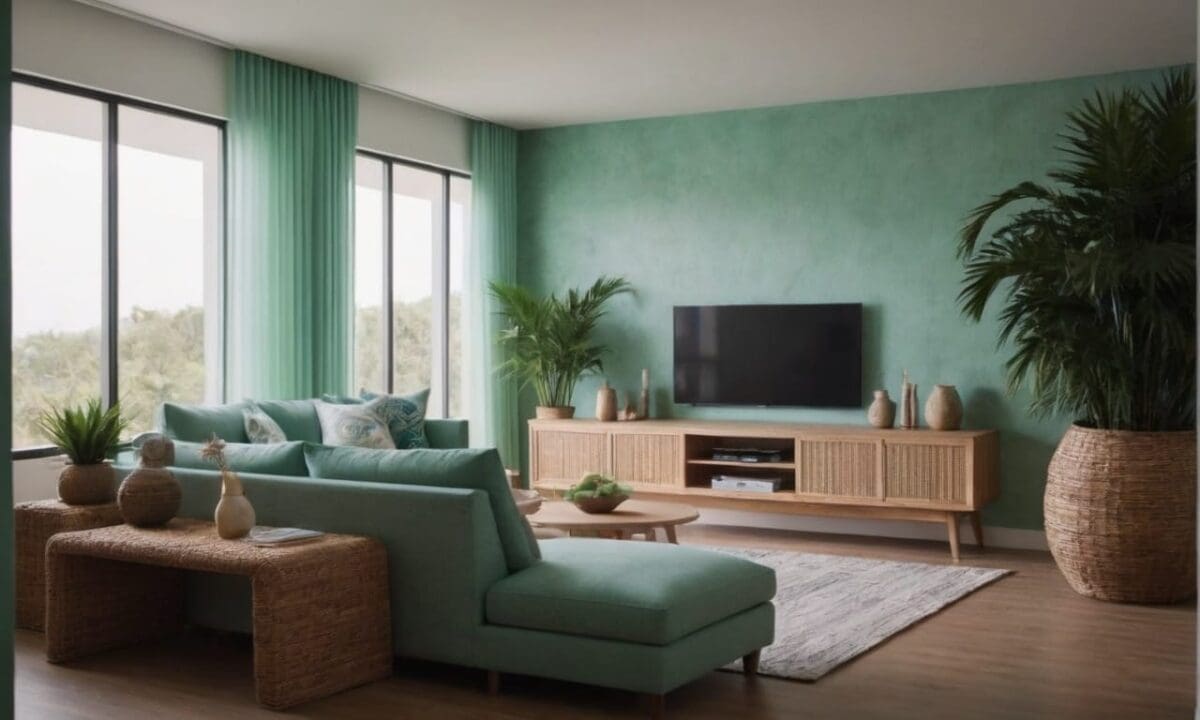 17. A decoração tropical proporciona charme tropical