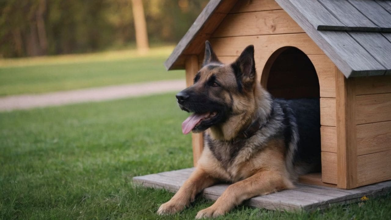 17. Casas de madeira pra cachorro proporcionam opções com telhado inclinado