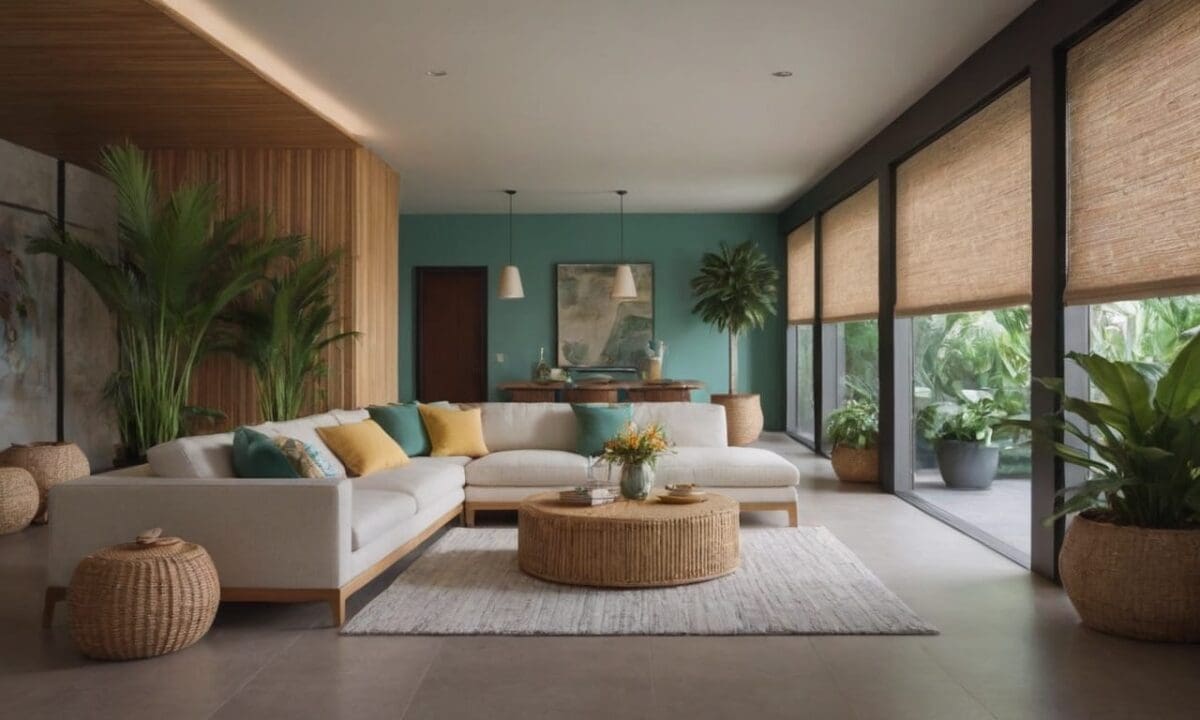 2. A decoração tropical proporciona frescor visual