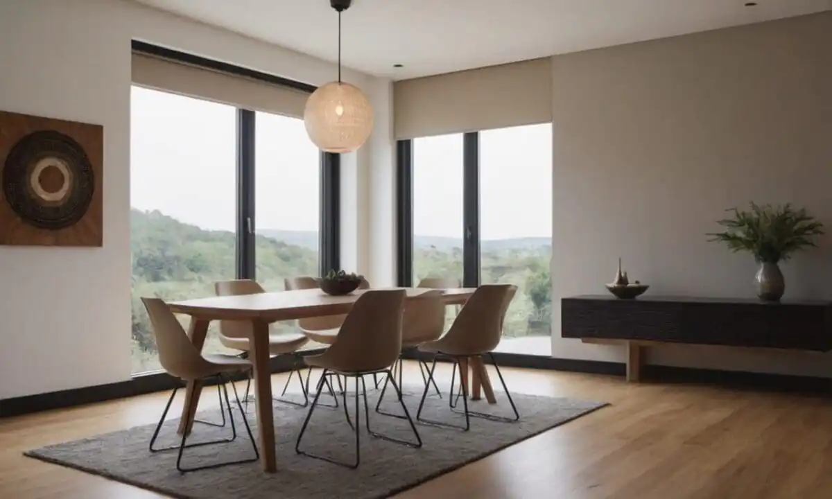 2. Mesa de jantar pequena proporciona versatilidade