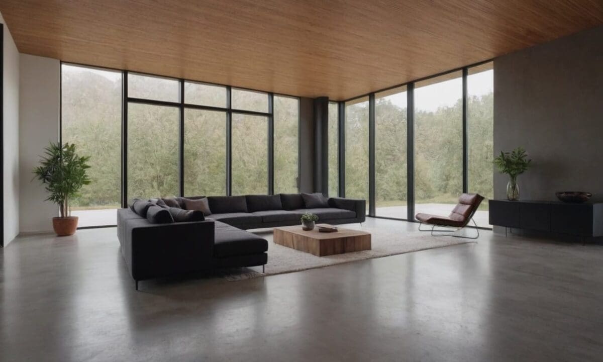20. Casas com piso de cimento queimado acabamento variado