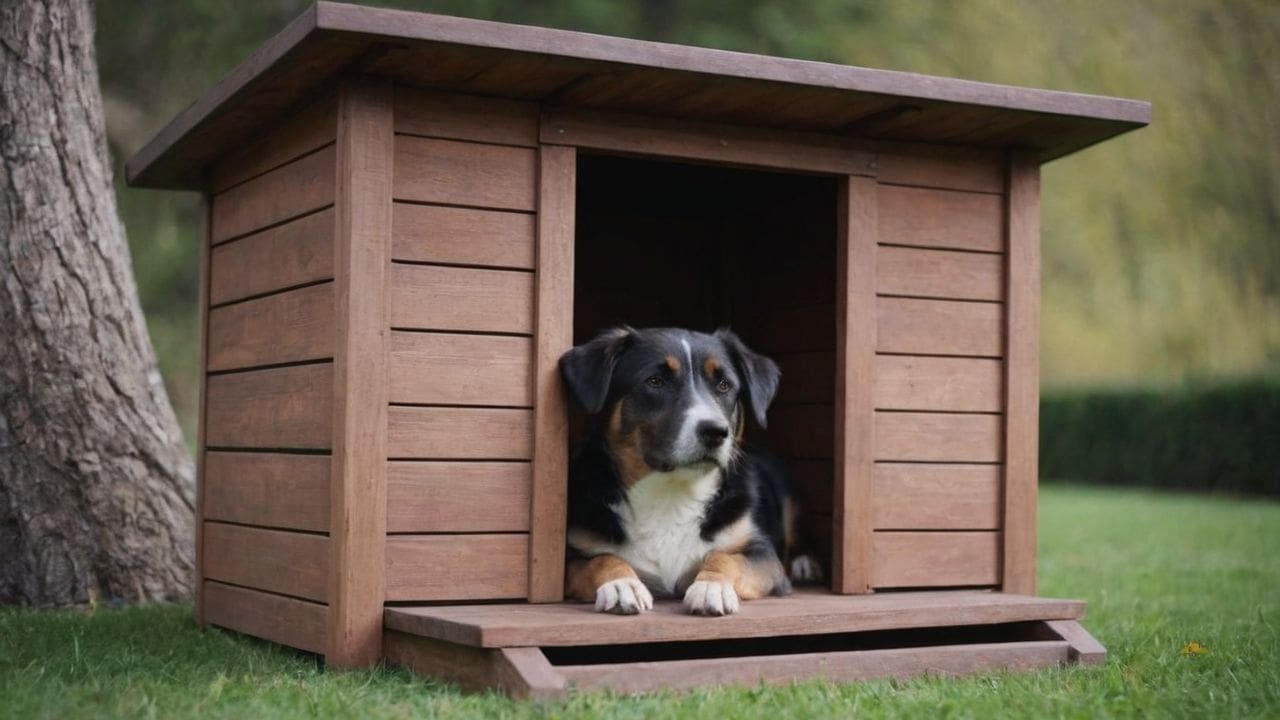 20. Casas de madeira pra cachorro proporcionam baixo custo de manutenção