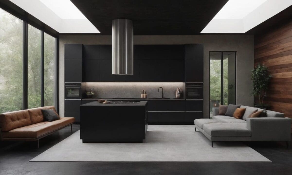 20. Cimento queimado preto proporciona inovação em design