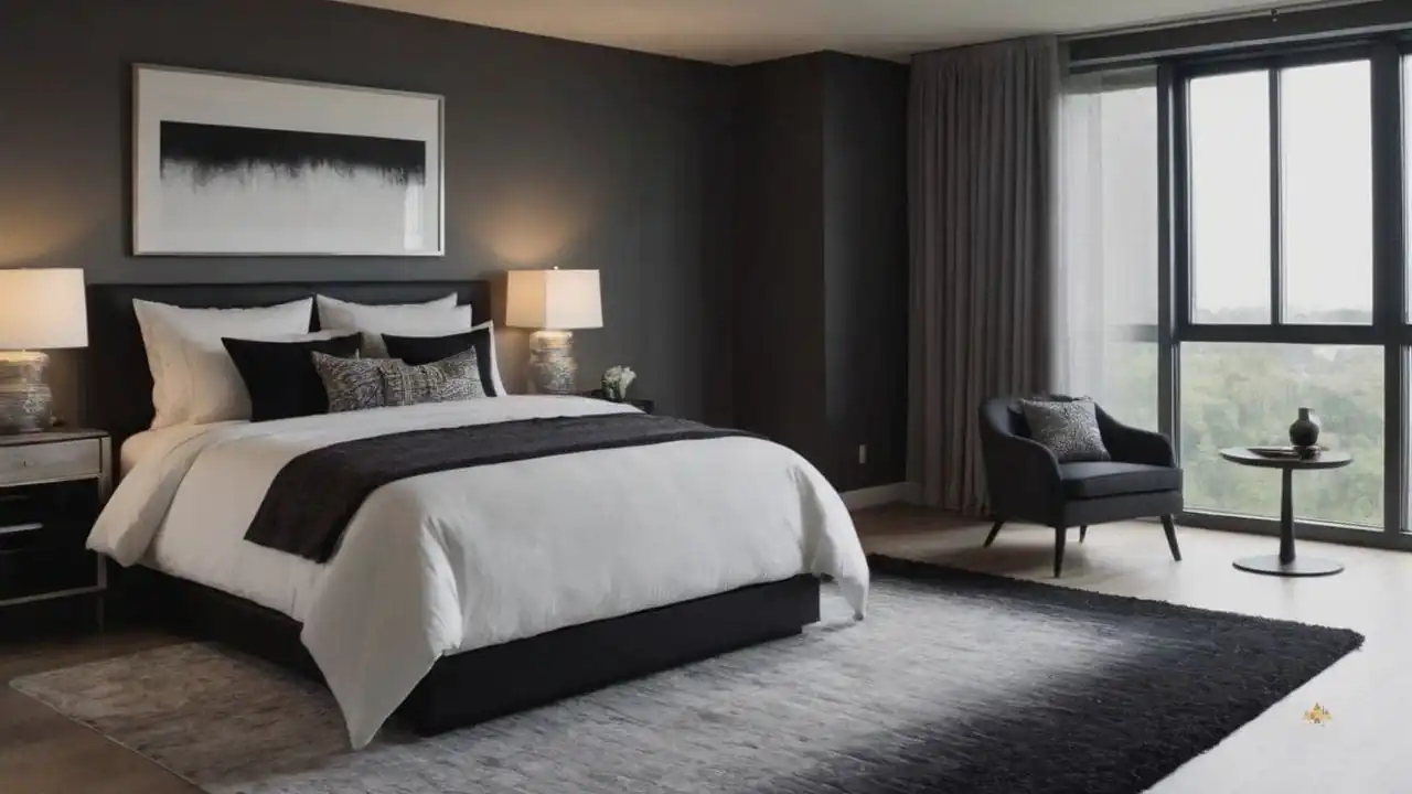20. Quartos cinza e preto proporcionam estilo urbano
