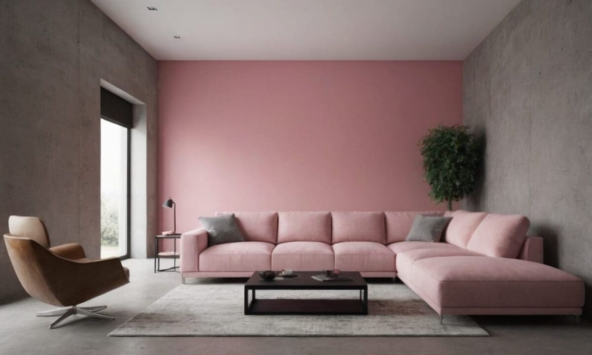 21. Cimento queimado rosa proporciona estilo atemporal