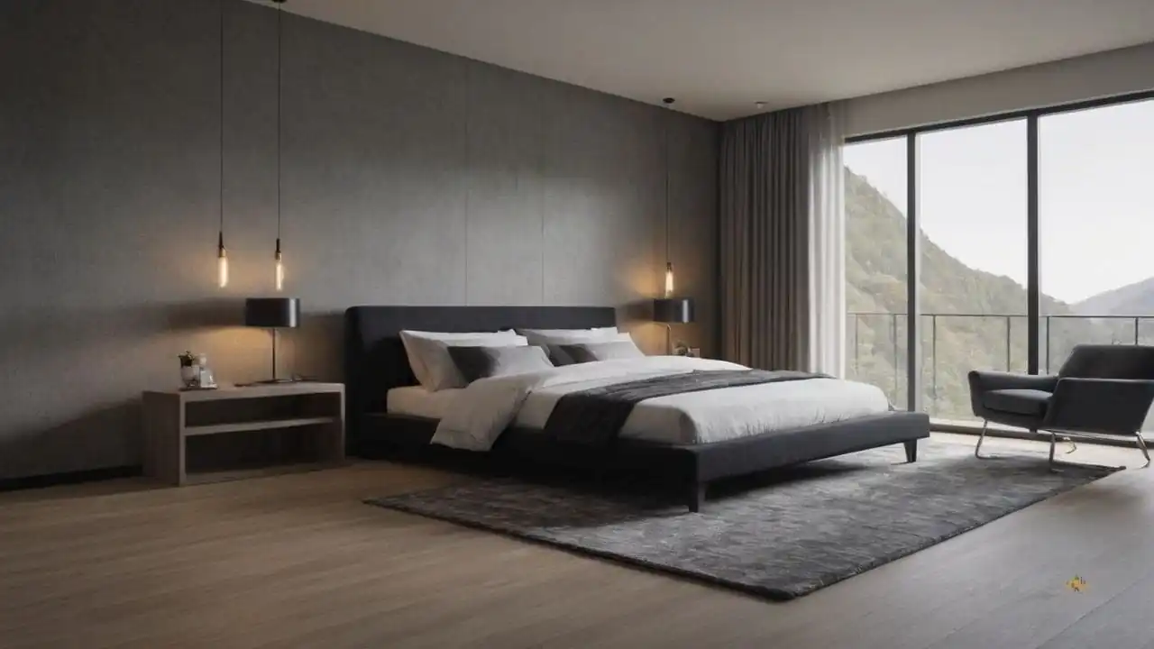 21. Quartos cinza e preto proporcionam elegância