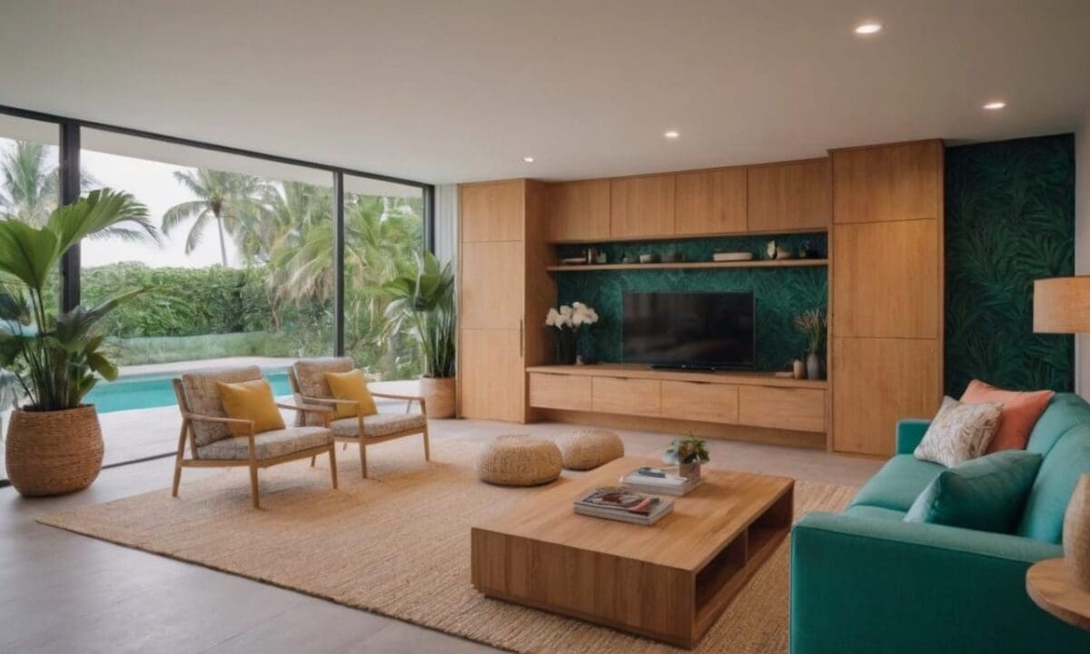 22. A decoração tropical proporciona estimula o uso de luzes suaves
