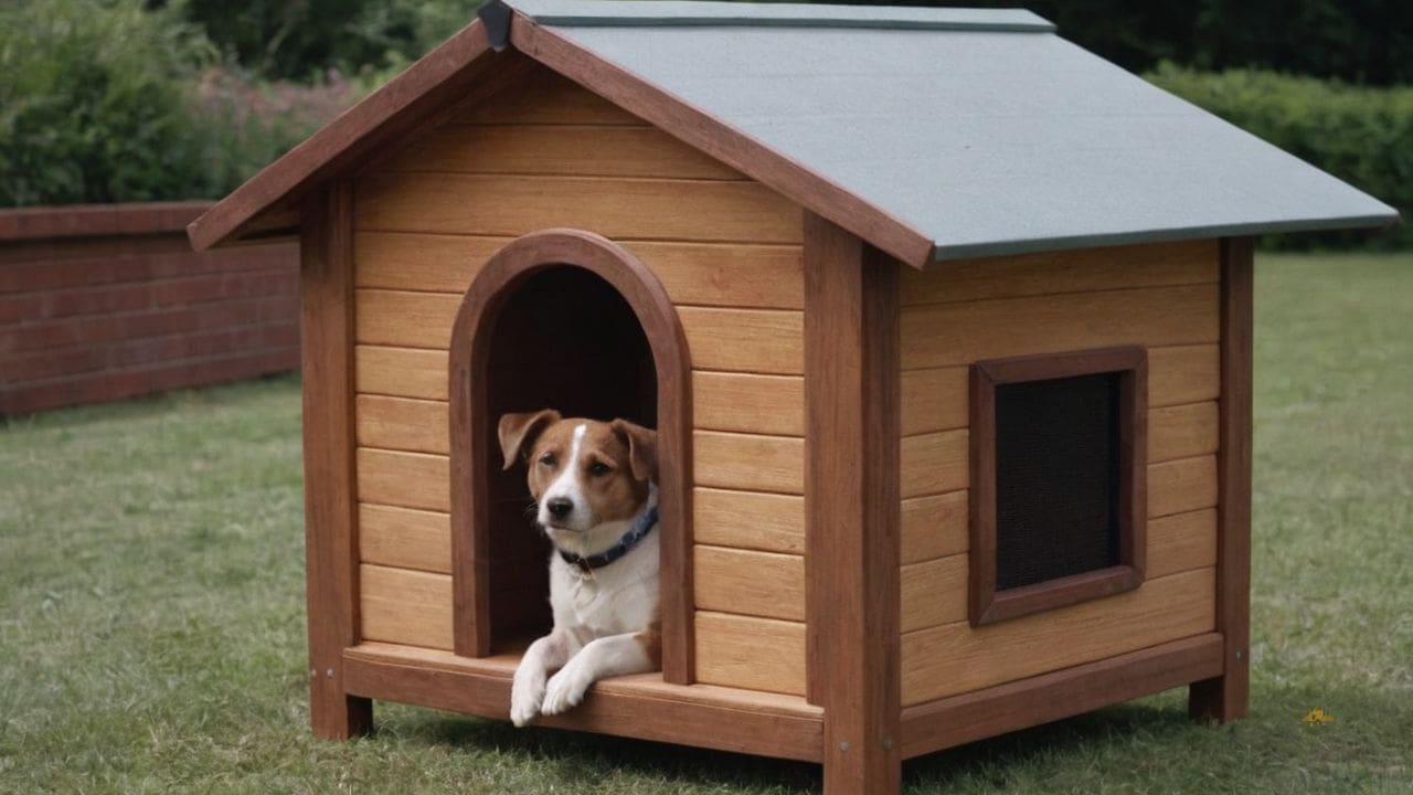 22. Casas de madeira pra cachorro proporcionam estabilidade