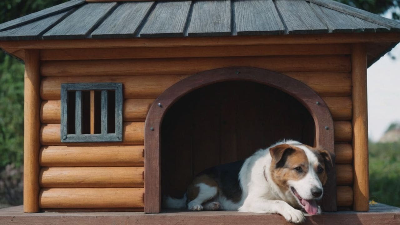 23. Casas de madeira pra cachorro proporcionam resistência ao desgaste