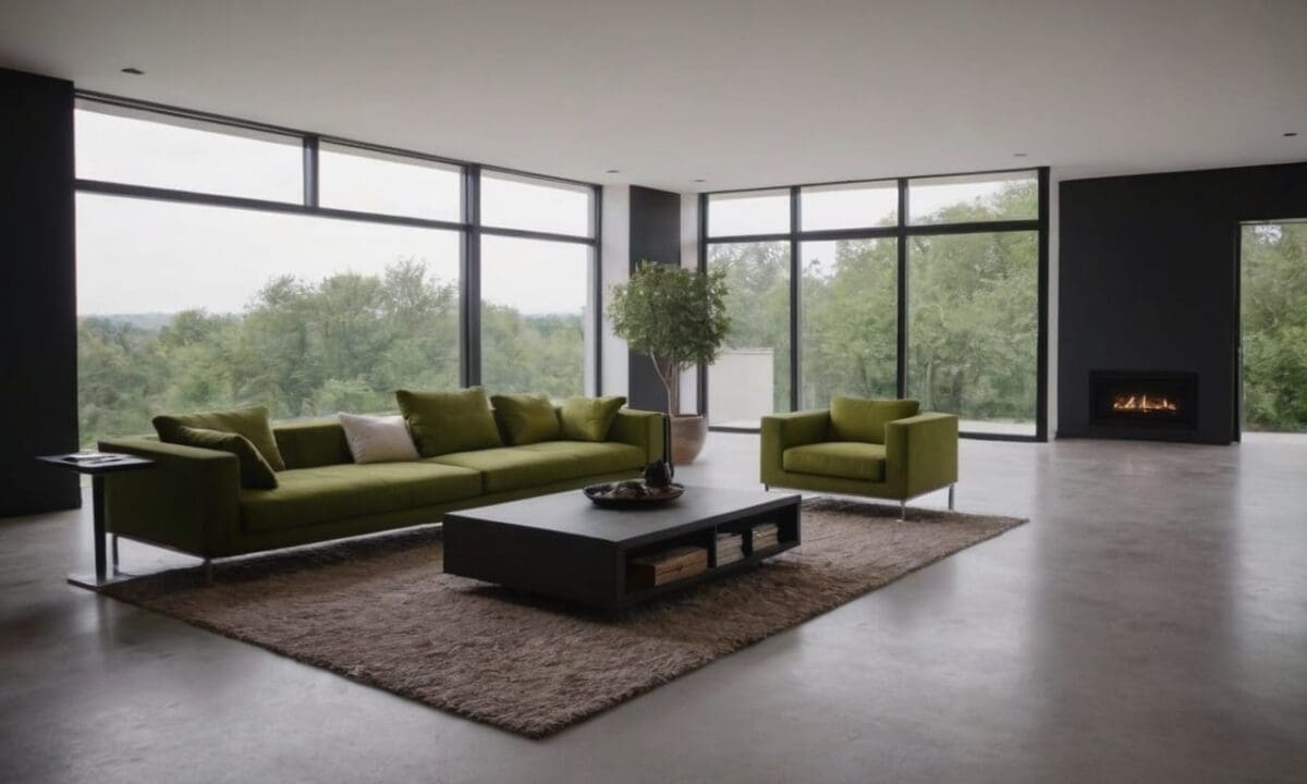 24. Casas com piso de cimento queimado customização com texturas