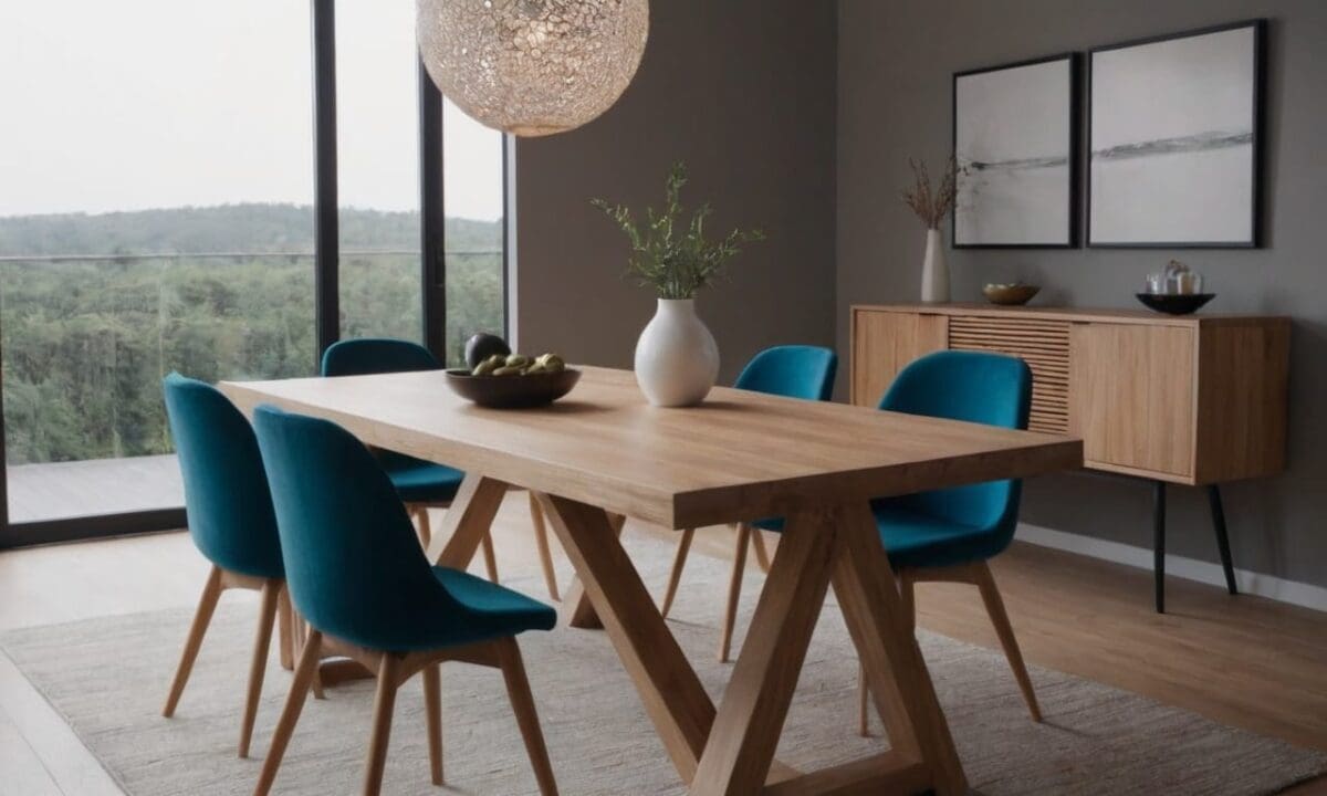 24. Mesa de jantar pequena proporciona sustentabilidade