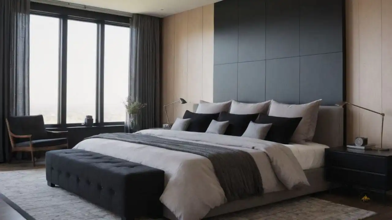 25. Quartos cinza e preto proporcionam ambiente atemporal