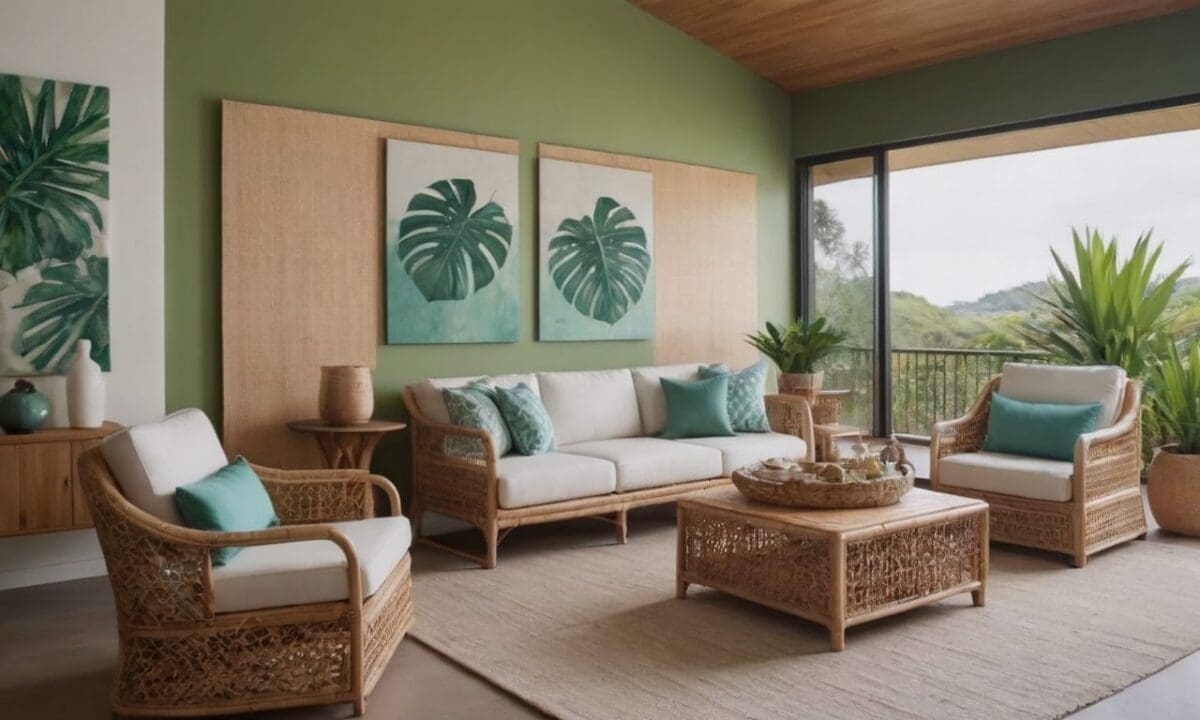 26. A decoração tropical proporciona versátil em funcionalidade