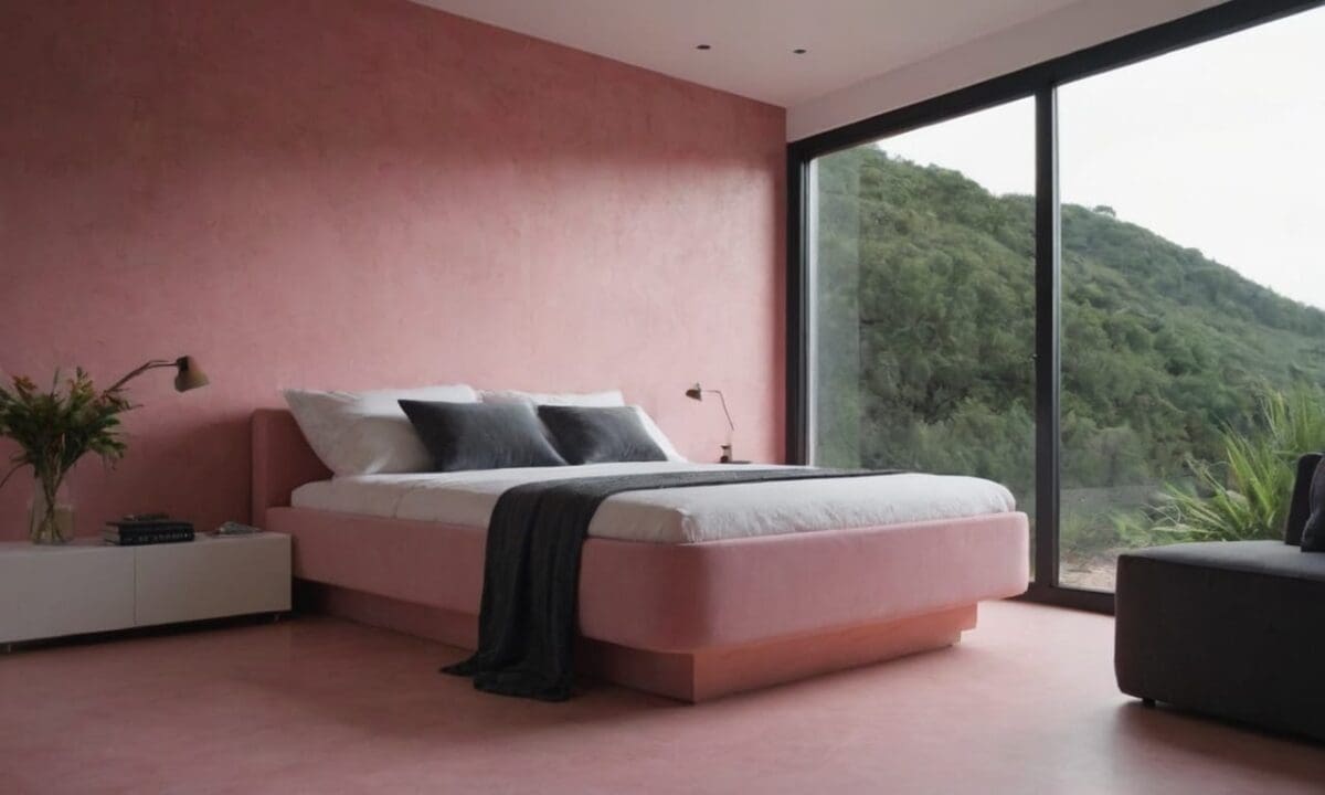 27. Cimento queimado rosa proporciona fácil aplicação