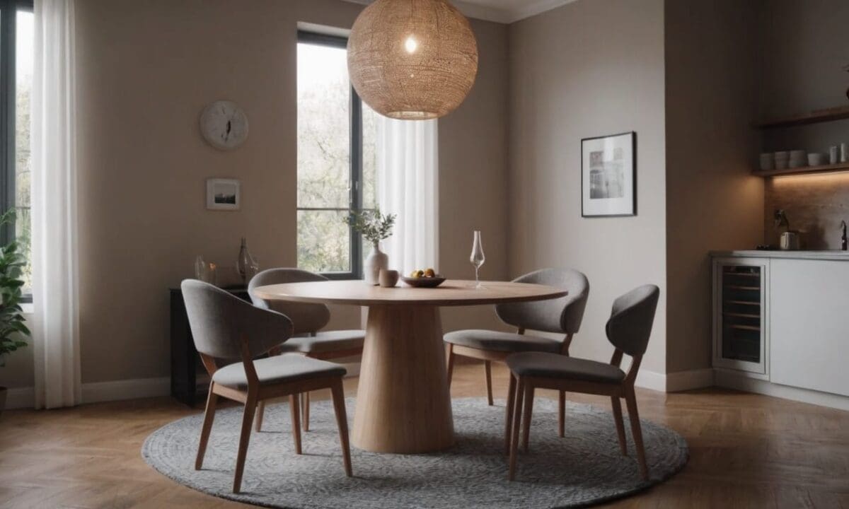 27. Mesa de jantar pequena proporciona fácil adaptação a mudanças