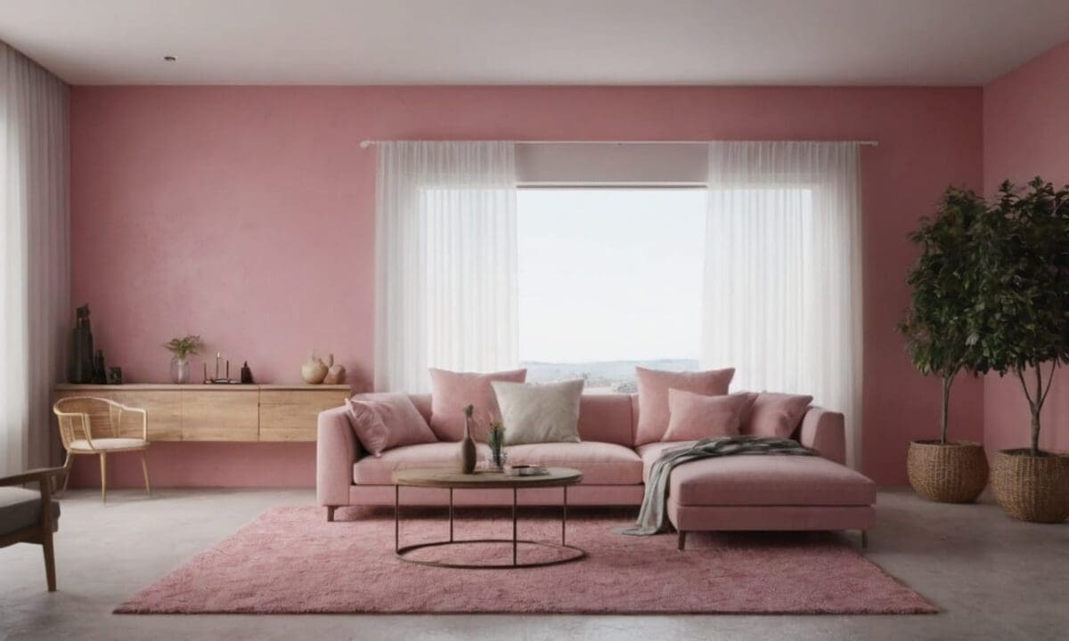 28. Cimento queimado rosa proporciona adaptação a estilos decorativos