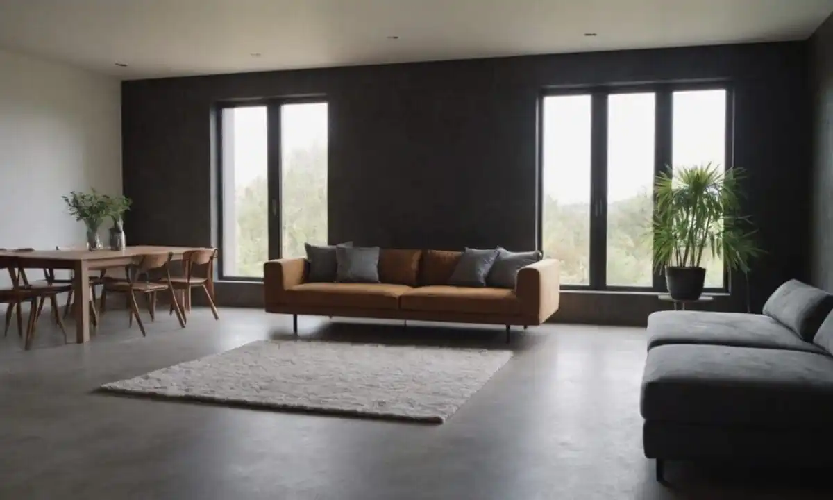 29. Casas com piso de cimento queimado não tóxico