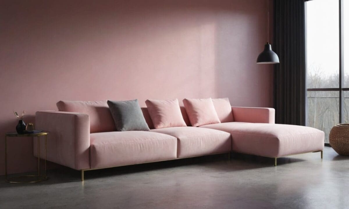 29. Cimento queimado rosa proporciona acabamento contínuo
