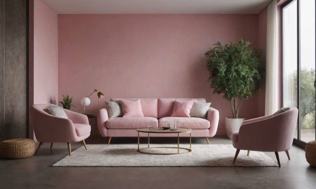 30. Cimento queimado rosa proporciona aplicação sem emendas