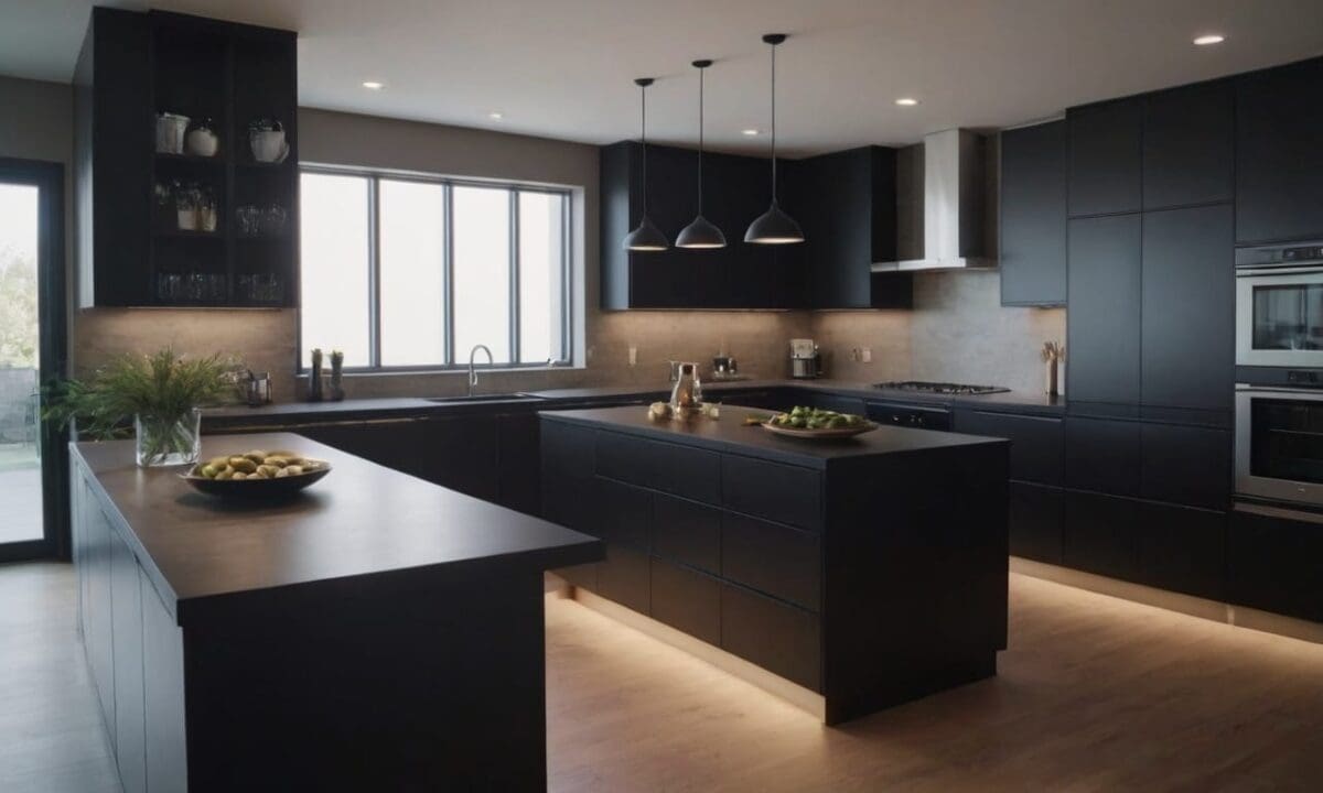4. Cozinhas planejadas com bancada preta proporcionam facilidade na personalização