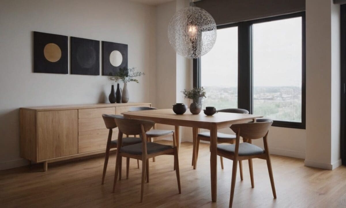 4. Mesa de jantar pequena proporciona custo-benefício
