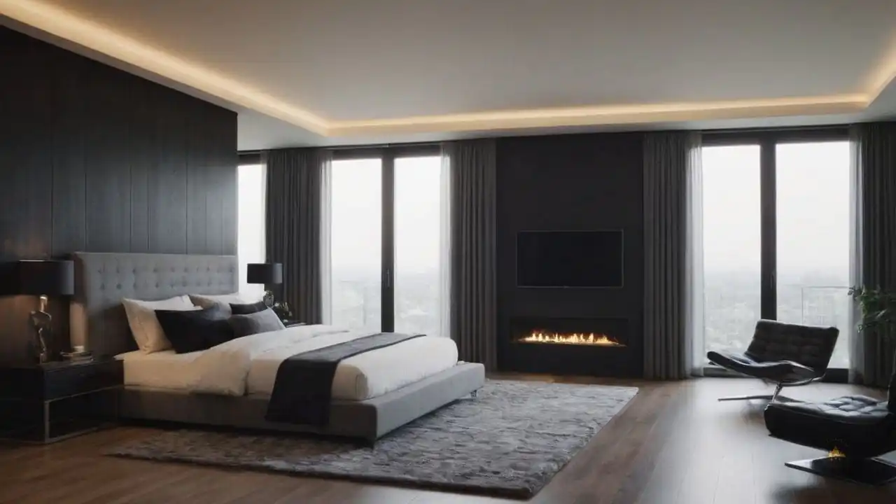 45. Quartos cinza e preto proporcionam facilidade de redecorar