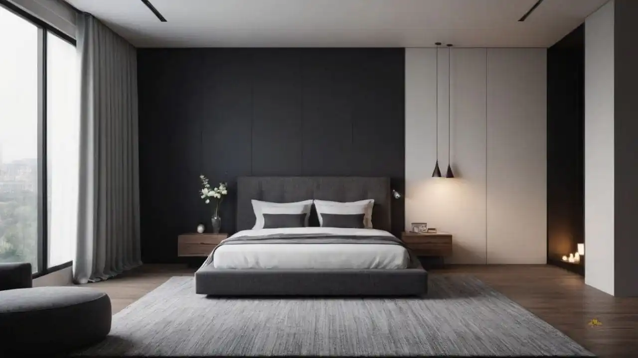 47. Quartos cinza e preto proporcionam estilo industrial