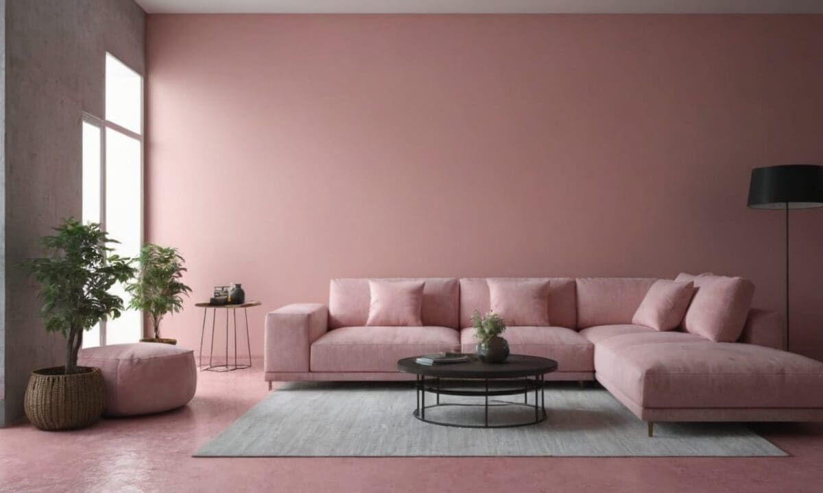 5. Cimento queimado rosa proporciona combinação com diversas cores