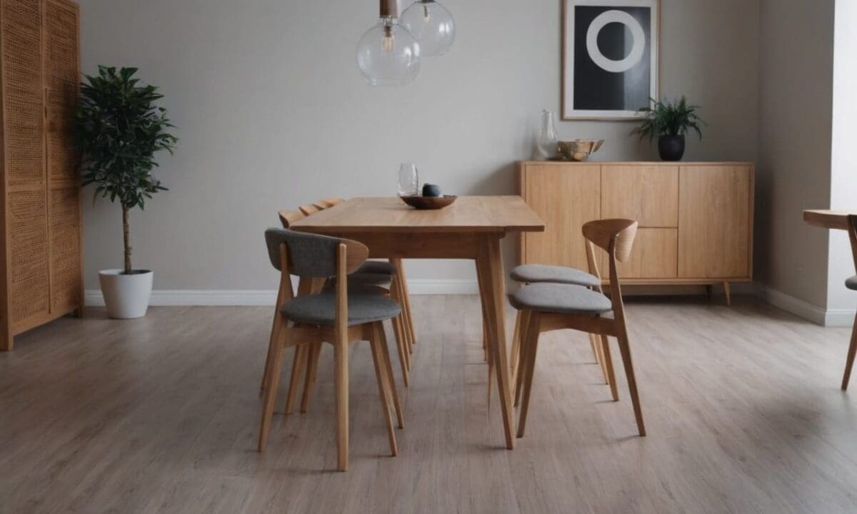 6. Mesa de jantar pequena proporciona design variado