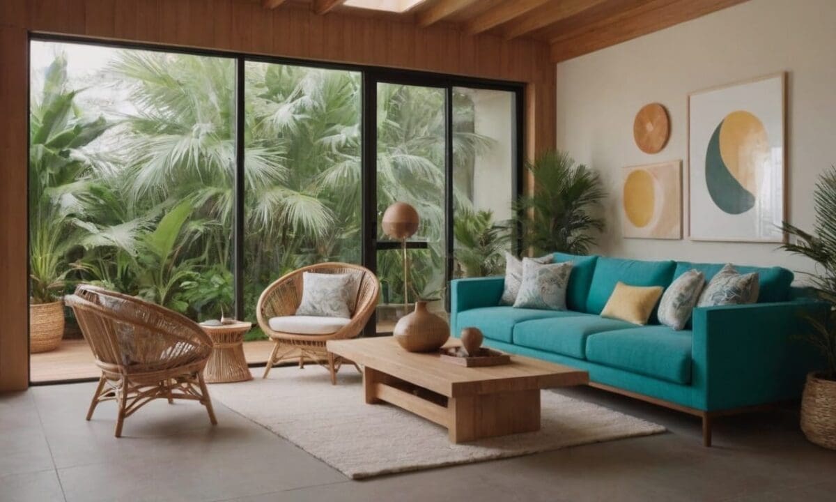 8. A decoração tropical proporciona atmosfera relaxante