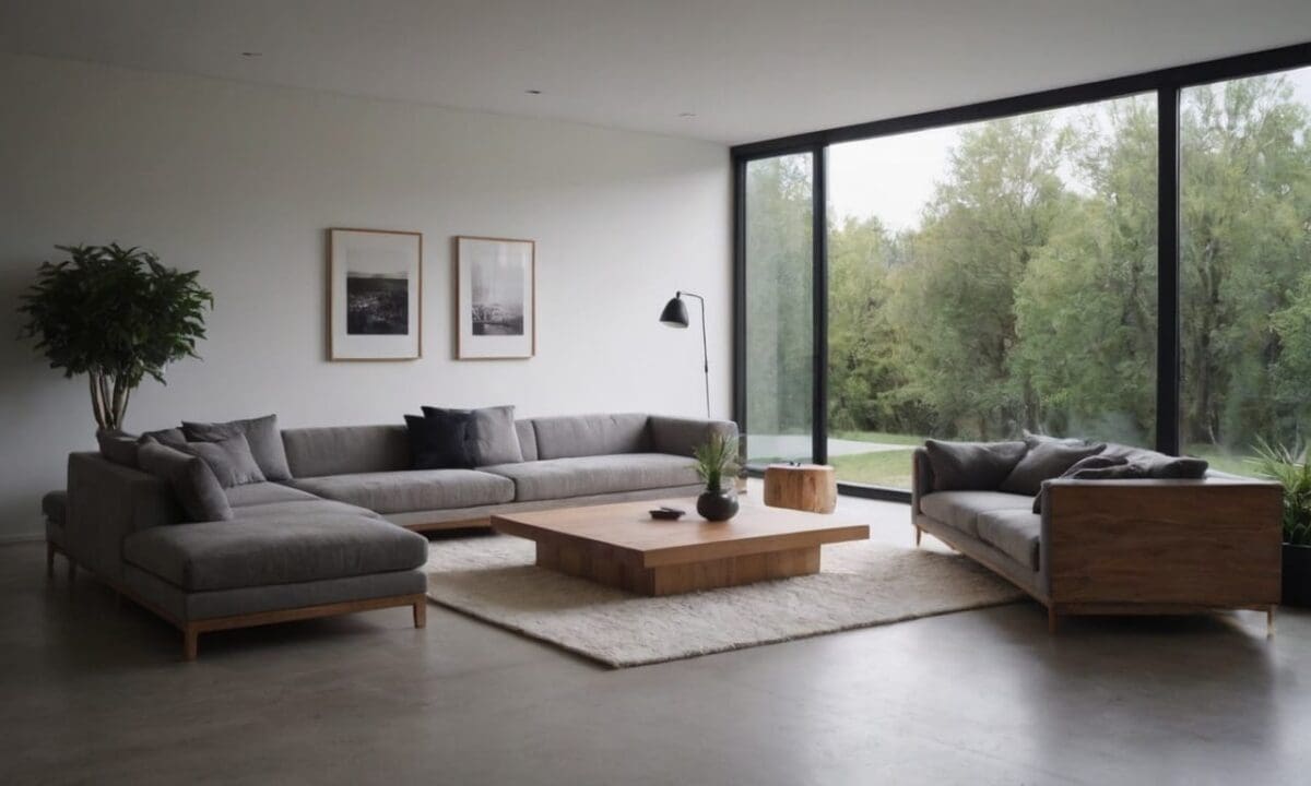 8. Casas com piso de cimento queimado aplicação em qualquer ambiente