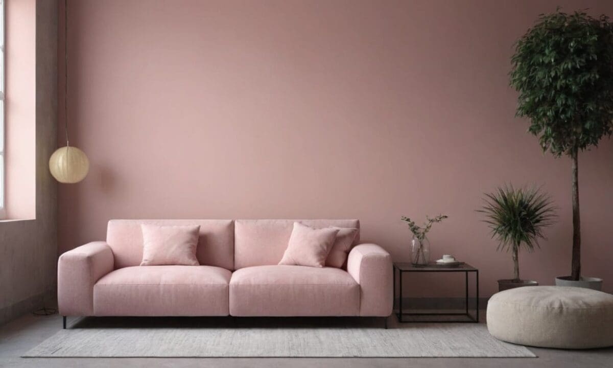 8. Cimento queimado rosa proporciona efeito tátil agradável