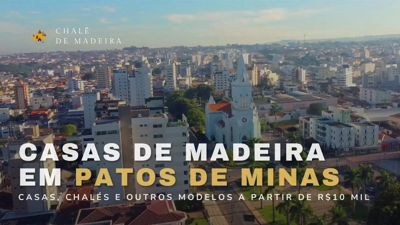 Casas de madeira em Patos de Minas (MG) a partir de R$10 mil