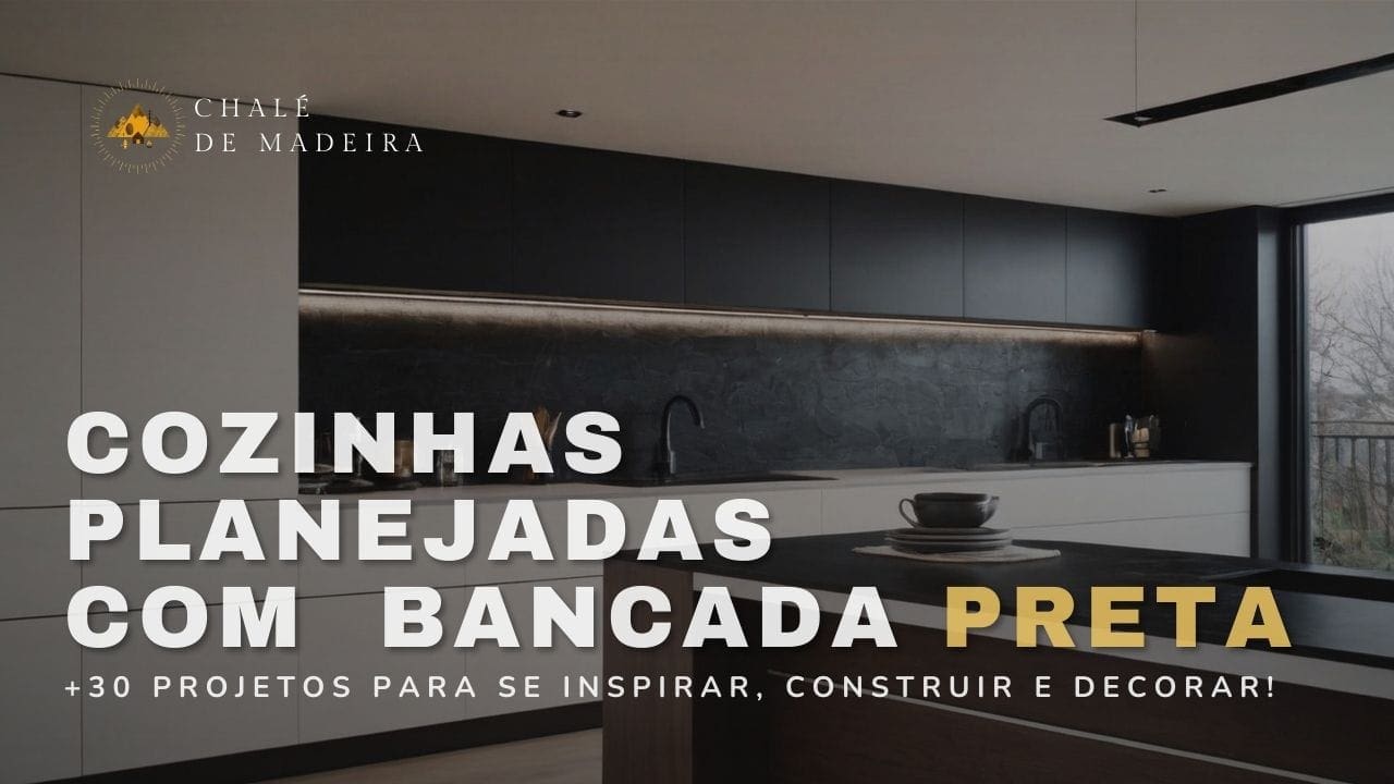 Cozinhas planejadas com bancada preta: 30 projetos únicos!