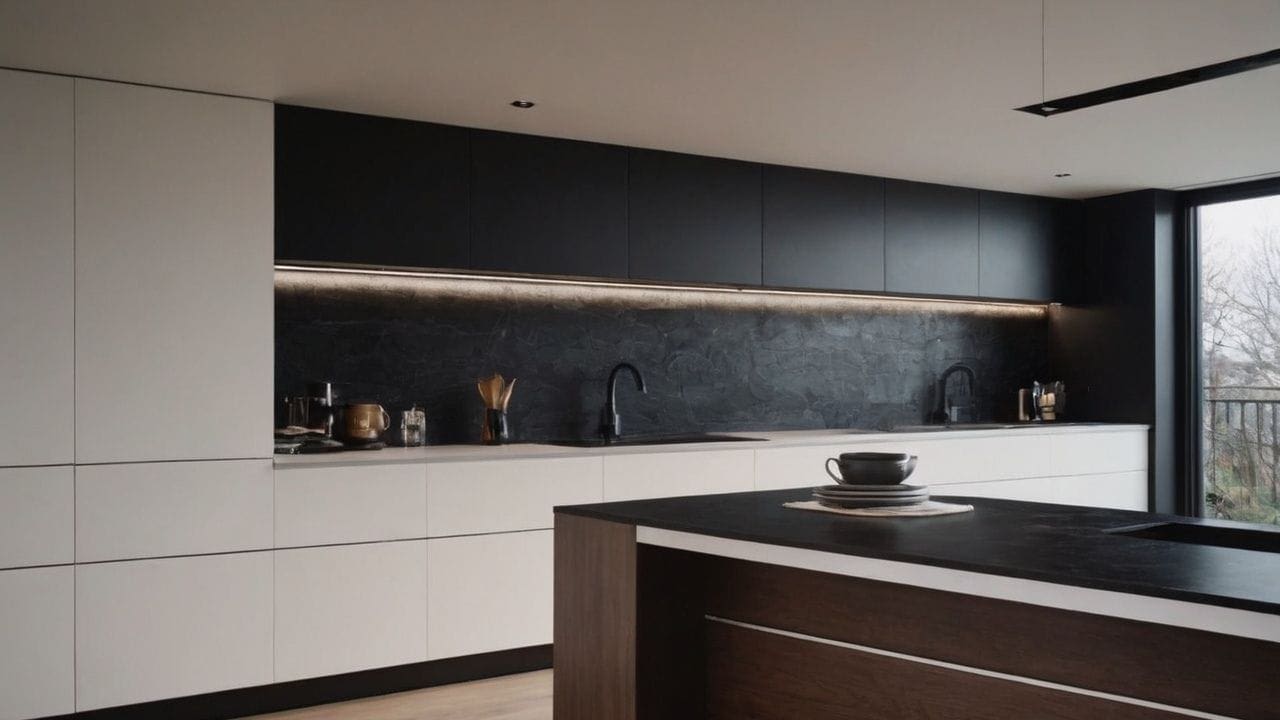 Vantagens das cozinhas planejadas com bancada preta