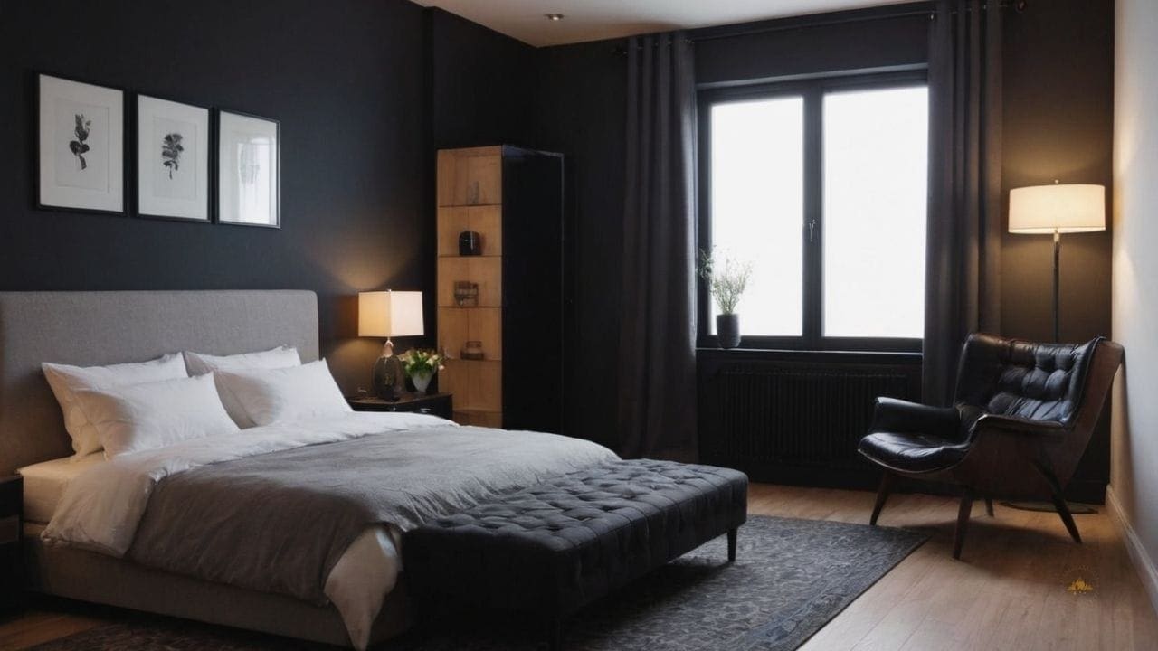 11. Quarto preto proporciona harmonia