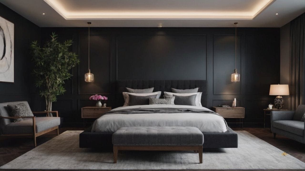 24. Quarto preto proporciona inspiração