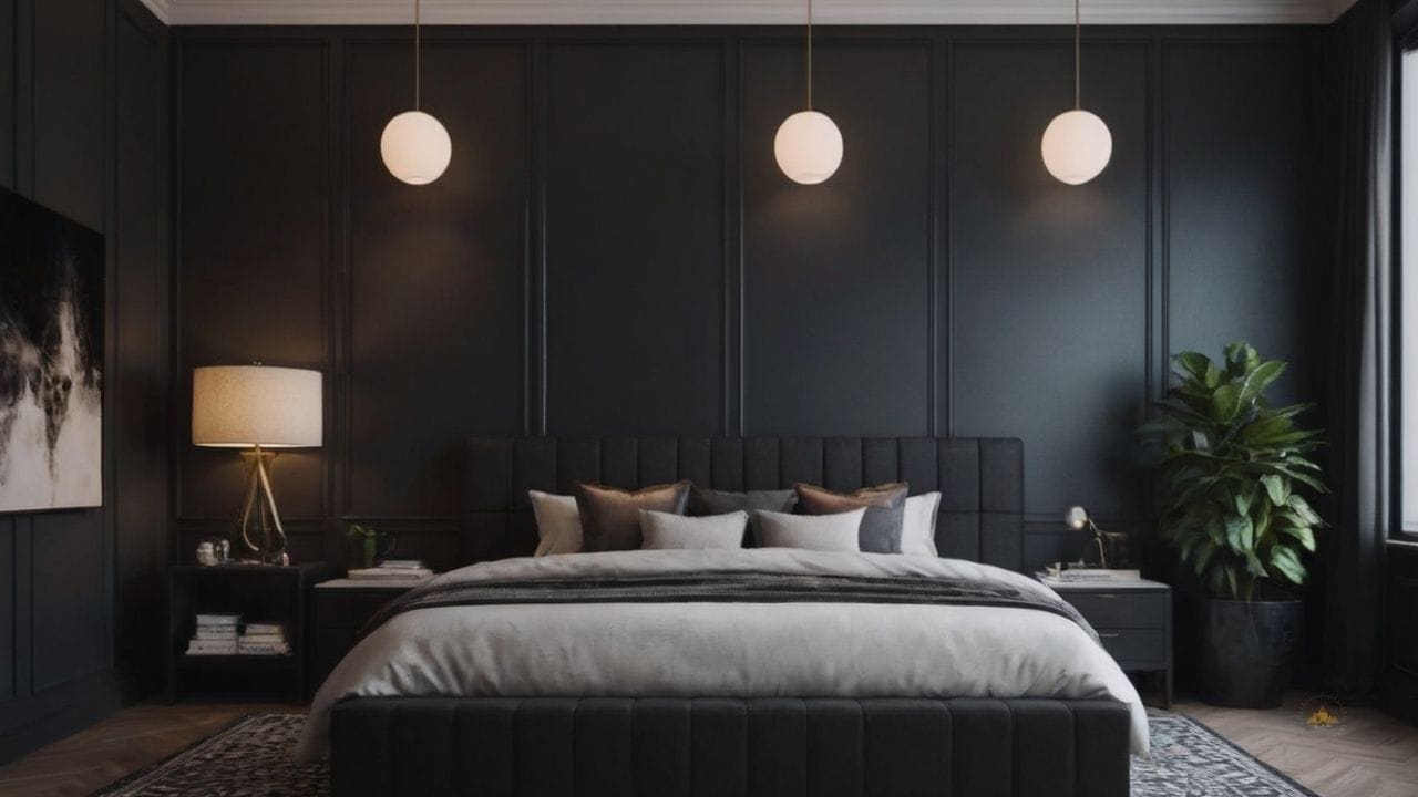 31. Quarto preto proporciona madeira
