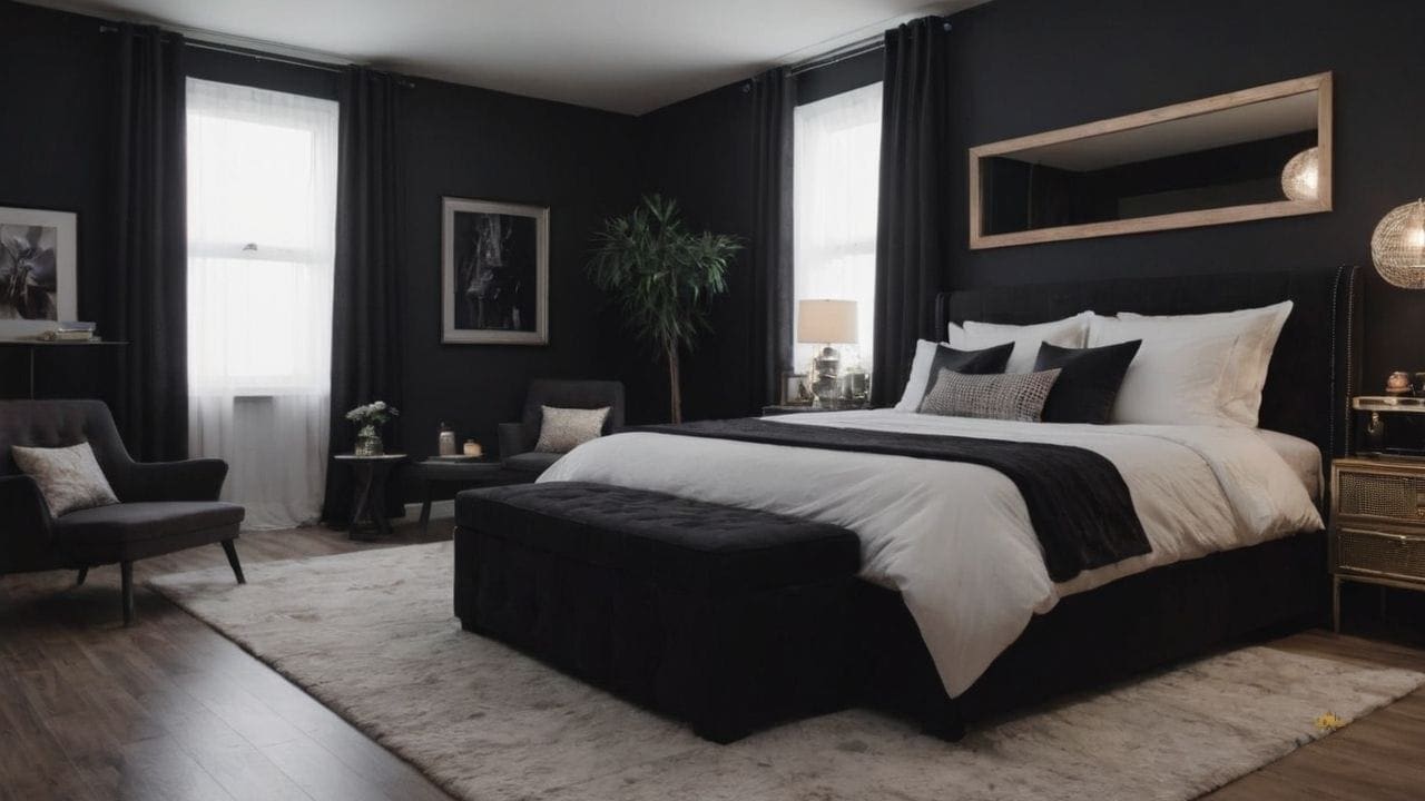 34. Quarto preto proporciona renovação