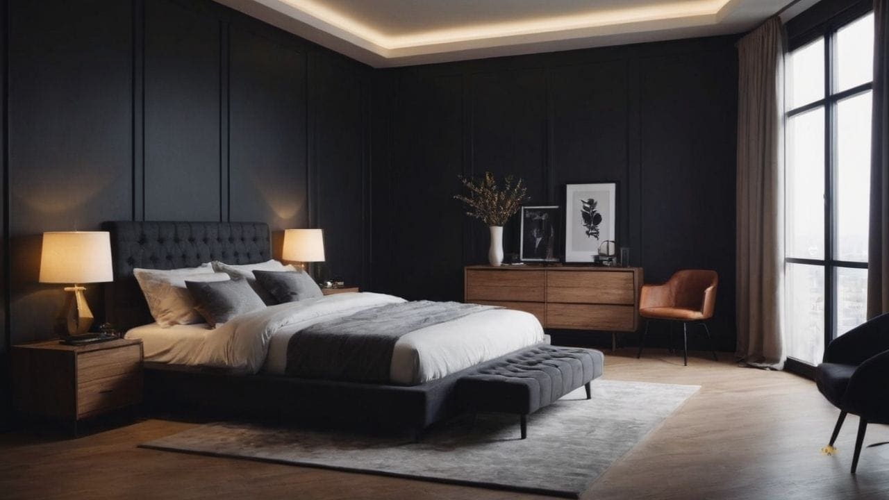 40. Quarto preto proporciona industrial