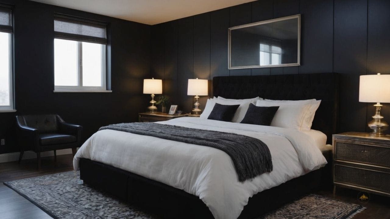41. Quarto preto proporciona luxo